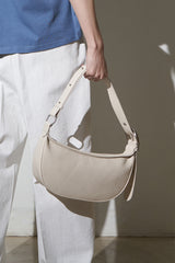 Hバックルソフトレザーホボバッグ / H-Buckle Soft Leather Hobo Bag (ivory)