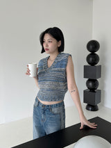 ミックスニットベスト/Mix Knit Best (3color)