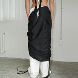 2ウェイシャーリングシアーロングワンピース / 2 WAY SHIRRING SHEER LONG OPS (BLACK)
