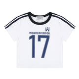 スポーティートラッククロップTシャツ/Sporty track crop t-shirt [2 Color]