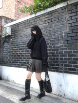 Aki Checkered Pleats Skirt
