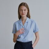 ストライプオープンカラーシャツ / Stripe open collar shirt