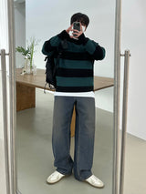 ウェンズデーブラッシュワイドデニムパンツ/WEDNESDAY BRUSH WIDE DENIM PANTS