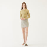 TWEED A-LINE MINI SKIRT (MINT) (6579684278390)