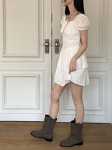 キュートストラップパフ半袖ミニワンピース / Cute Strap Puff Short Sleeve Mini Dress