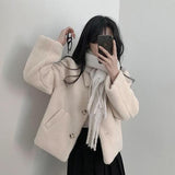 Milky Loose Fit Wool Fleece Quilted Quilted Jacket (3 colors)