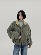 ウールショートパッドジャンパー / Wool short padded jumper (2color)