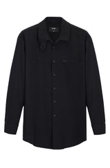 balmacaan welt pocket shirt jacket black (6615508353142)