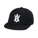 A LOGO EMBLEM WOOL BALL CAP BLACK
