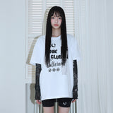 0 6 パンクバンドキャットTシャツ / 0 6 punk band cat t-shirt - WHITE