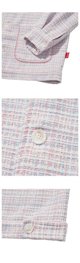 リバティーツイードジャケット/LIBERTY TWEED JACKET [PINK]