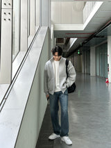 トッドオーバーサイズフィットコンポジットペーパーハイネックジップアップ / Todd Oversized Fit Composite Paper High-Neck Zip-Up (4color)