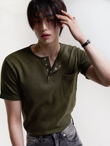 [COSYHARU MADE] single cotton short-sleeved shirt