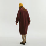 SAILOR HALF ZIP-UP JERSEY DRESS_BURGUNDY