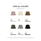 Wide Corduroy Label Bucket Hat Khaki