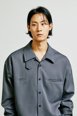balmacaan welt pocket shirt jacket grey (6615507861622)