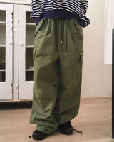 Zler Y2K カーゴリボンツーウェイロングジョガーワイドパンツ