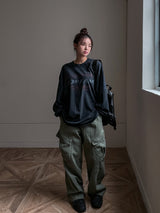(UNISEX) ホンダウォッシングプリント長袖