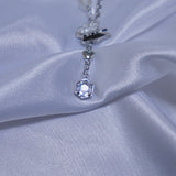 Butterfly Holographic Gemstone Heart Necklace