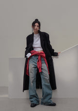 (UNISEX) スーパーメゾンロングブーツカットデニム