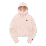 スモールチェリークロップフーディージップアップ／SMALL CHERRY CROP HOODIE ZIP UP [SALMON]