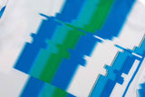 グリッチプリントモックネックTシャツ/Glitch Print Mock Neck T-Shirt_Blue