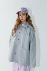 ロゴカラーコットンベーシックジャケット/BSR2223FWJK063 LOGO COLLAR COTTON BASIC JACKET GRAY