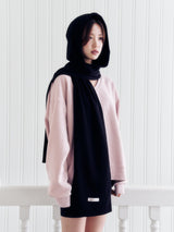 Knit Balaclava Long muffler (BLACK)
