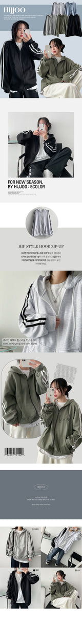 Harpo Coloring Line Hooded Zip-Up