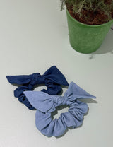 Denim Ribbon Scrunchies (2 colors)