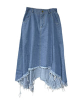ビンテージジーンズダメージロングスカート / vintage jean damage long skirt