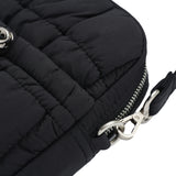 NEW SYMBOL RIVET QUILTING MINI CROSS BAG  BLACK