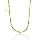 ライムミニテニスネックレス/[S925] Lime Mini Tennis Necklace (gold)