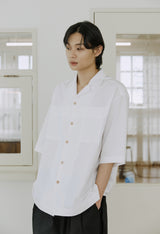 ユニセックスフォールディングシャツ/unisex folding shirts white