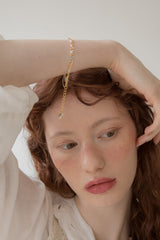 パステルキャンディーチェーン925シルバーブレスレット/[2way] Pastel candy chain 925 silver bracelet/anklet