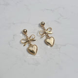  Vintage Gold Heart Earring (Red Velvet Joy, STAYC Sieun Earring)