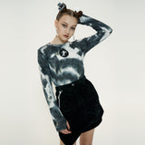 Tie-dye Cupid Knit [Black&White] (6592682328182)