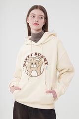 ウィティーバニーブークレワーディングフーディー／WITTY BUNNY BOOKLE WORDING HOODIE [IVORY]