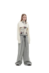 ヘリンボーンワイドパンツ/HERRINGBONE WIDE PANTS