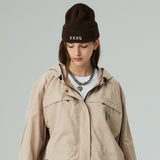 シグネチャーレタリングビーニー /SIGNATURE LETTERING BEANIE-BROWN
