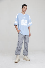 フットボールスタージャージオーバーサイズTシャツ / FOOTBALL STAR JERSEY OVERSIZED T-SHIRT PALE BLUE