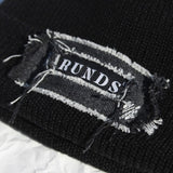 denim patchwork watch cap (black)