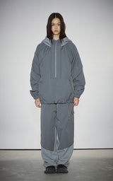  PIPPING MIX ANORAK HOODIE_GRAY