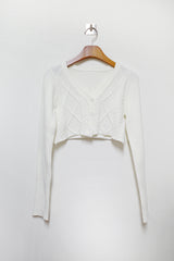 アンダーツイストニットカーディガン/Under Twisted Knit Cardigan (4 colors)