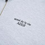 BASIC LOGO NEEDLEWORK HOODIE ZIP UP MELANGE 