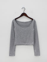 ヒーラインUネックTシャツ / Healline U Neck T-shirt (4color)