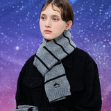 ドルフィンストライプニットマフラー / Dolphin stripe knit muffler