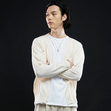 カシミアストラクチャーニッティングカーディガン/CASHMERE STRUCTURE KNITTING CARDIGAN-BEIGE