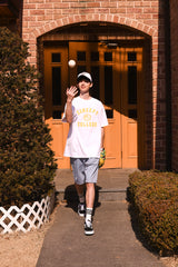 クラシックビッグロゴクルーネックホワイトユニセックスTシャツ / Classic Big Logo Crew Neck White Unisex T-shirt