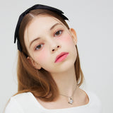 SATIN RIBBON HAIRBAND _ BLACK